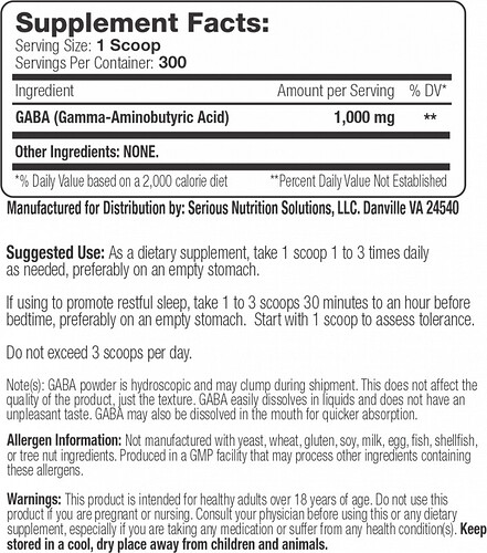 GABA Powder (Supp Facts) (1)