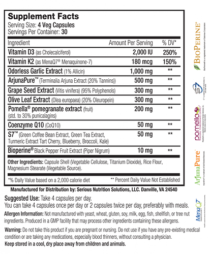 CardiovascularSupportXT print (120caps) SUPP FACTS